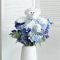 Luke Teddy Bear Baby Blue (20cmH)