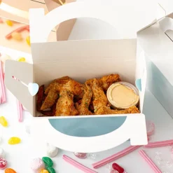 Lunch Box Cardboard Pastel Blue 5pk (20x16x12cm)