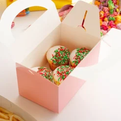 Lunch Box Cardboard Pink 5pk (20x16x12cm)