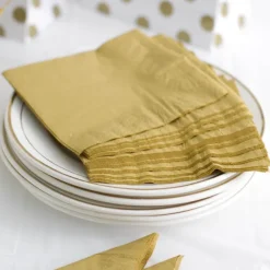 Lunch Paper Napkin 2Ply Pack 50 Gold (30x30cm)