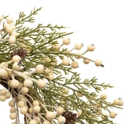 Lush Berry & Pinecone Pine Wreath Cream (12x45cmD)