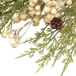 Lush Berry & Pinecone Pine Wreath Cream (12x45cmD)
