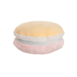 Macaron Cookie Squish Pillow Plush Puff Pink (30cmD)
