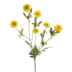 Marigold x 9 Head Spray Yellow (5.5cmDx82cmH)