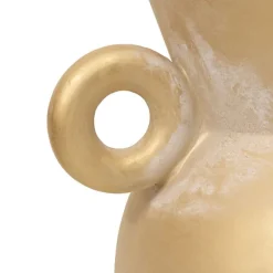 Mediterranean Fibreglass Urn Brushed Gold (47x43x69cmH)