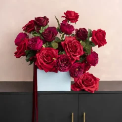 Medium No.6 Posy Box Autolock Base Pk10 Baby Blue (16x12cmH)