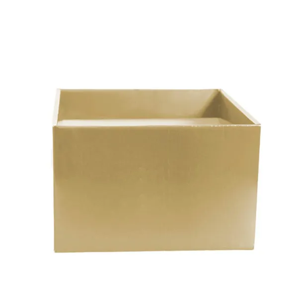 Medium No.6 Posy Box Autolock Base Pk10 Gold (16x12cmH)