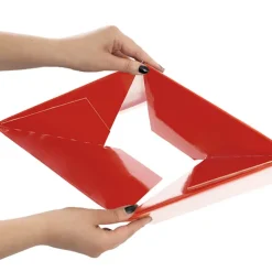 Medium No.6 Posy Box Autolock Base Pk10 Red (16x12cmH)