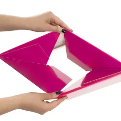 Medium No.6 Posy Box Autolock Base Pk10 Hot Pink (16x12cmH)