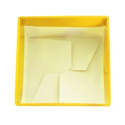Medium No.6 Posy Box Autolock Base Pk10 Yellow (16x12cmH)