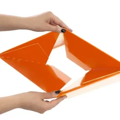 Medium No.6 Posy Box Autolock Base Pk10 Orange (16x12cmH)