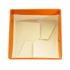 Medium No.6 Posy Box Autolock Base Pk10 Orange (16x12cmH)