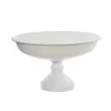 Metal Bowl Footed White (40x23.5cmH)