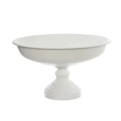 Metal Bowl Footed White (40x23.5cmH)