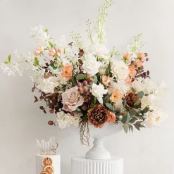 Metal Bowl Footed White (40x23.5cmH)