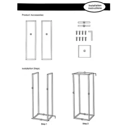 Metal Centrepiece Flower Table Stand KD White (25x25x95cmH)