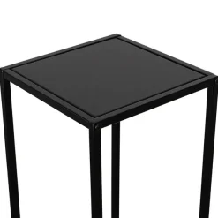 Metal Centrepiece Flower Table Stand KD Black (30x30x110cmH)