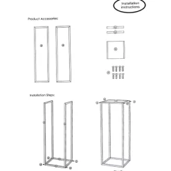 Metal Centrepiece Flower Table Stand KD White (20x20x80cmH)
