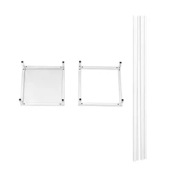 Metal Centrepiece Stand KD Silver (20x20x86cmH)