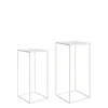 Metal Centrepiece Table Stand Set 2 White (65cmH&50cmH)