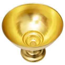 Metal Compote Round Bowl Vase Gold (38cmDx31.5cmH)