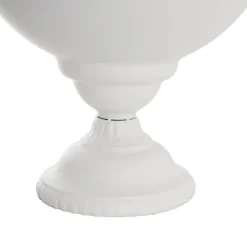 Metal Compote Round Bowl Vase White (38cmDx31.5cmH)