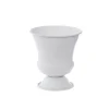 Metal Compote Urn Classic White (14x16cmH)