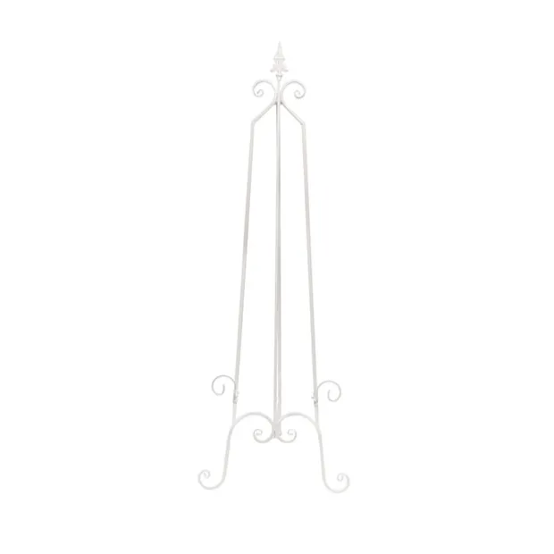 Metal Easel French Style White (42x49x129cmH)