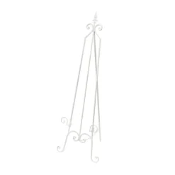 Metal Easel French Style White (42x49x129cmH)