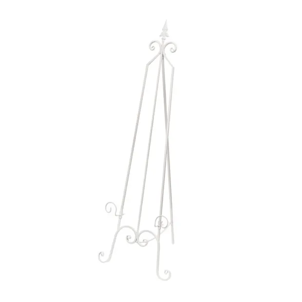 Metal Easel French Style White (42x49x129cmH)