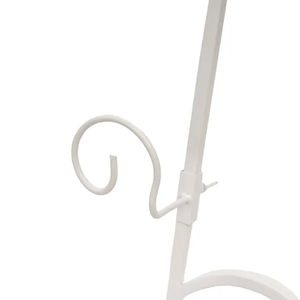 Metal Easel French Style White (42x49x129cmH)