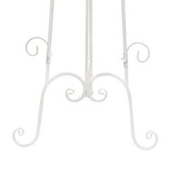 Metal Easel French Style White (42x49x129cmH)
