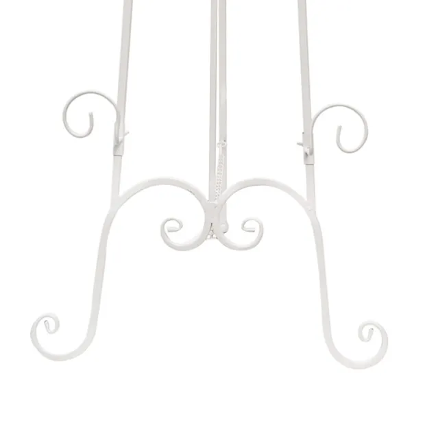 Metal Easel French Style White (42x49x129cmH)