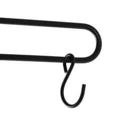 Metal Flower Bag Stand Black With Wheels (50cmWx82cmH)