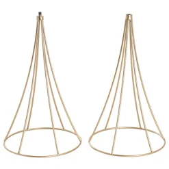 Metal Geometric Centrepiece Flower Stand Gold (20cmDx66cmH)