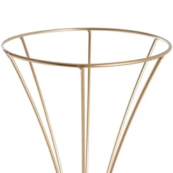 Metal Geometric Centrepiece Flower Stand Gold (20cmDx66cmH)