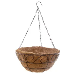Metal Hanging Basket Scroll with Insert (40.5cm)