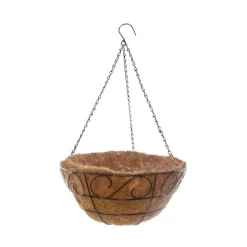 Metal Hanging Basket Scroll with Insert (30.5cm)