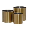 Metal Plant and Arrangement Pot Set 3 Brass Gold (20x18cmH)