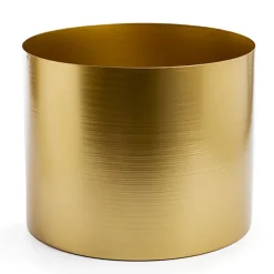 Metal Pot Round Brass Gold (30x24cmH)
