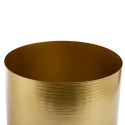 Metal Pot Round Brass Gold (30x24cmH)