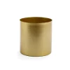 Metal Pot Round Brass Gold (13x13cmH)