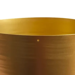 Metal Pot Round Brass Gold (13x13cmH)