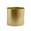 Metal Pot Round Brass Gold (20x18cmH)