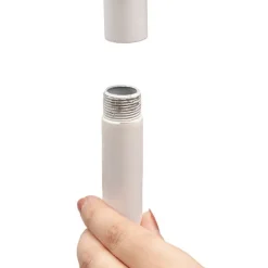 Metal Shepherd's Hook Stand Double White (180cmH)