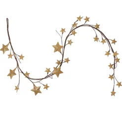 Metal Star Garland Champagne Gold (117cmL)