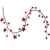 Metal Star Garland Red (117cmL)