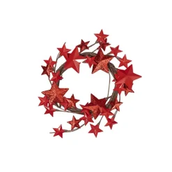 Metal Star Garland Red (117cmL)