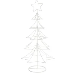Metal Star Table Top Tree White (30x60cmH)
