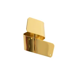 Metal Twist Napkin Ring Pack 4 Gold (4x5x8cm)